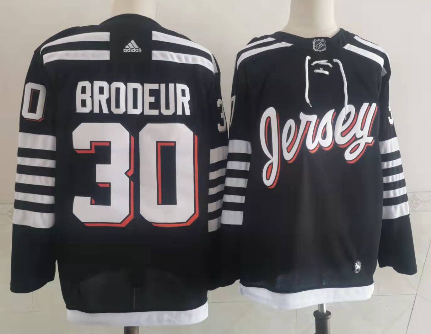 Men New Jersey Devils #30 Brodeur Blue New 2022 Adidas NHL Jersey